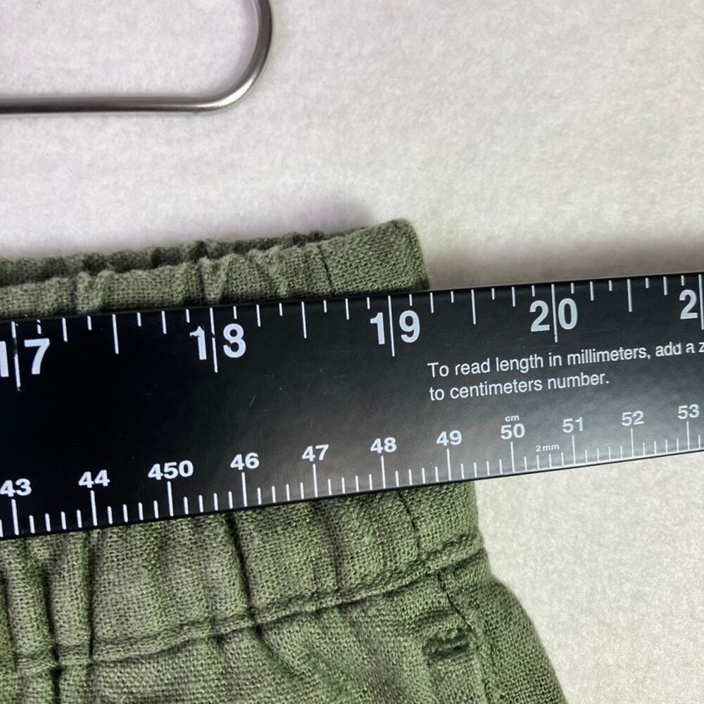 Old Navy Linen Boho High Rise Pants XL Army Green Lagenlook Coastal - Picture 6 of 8